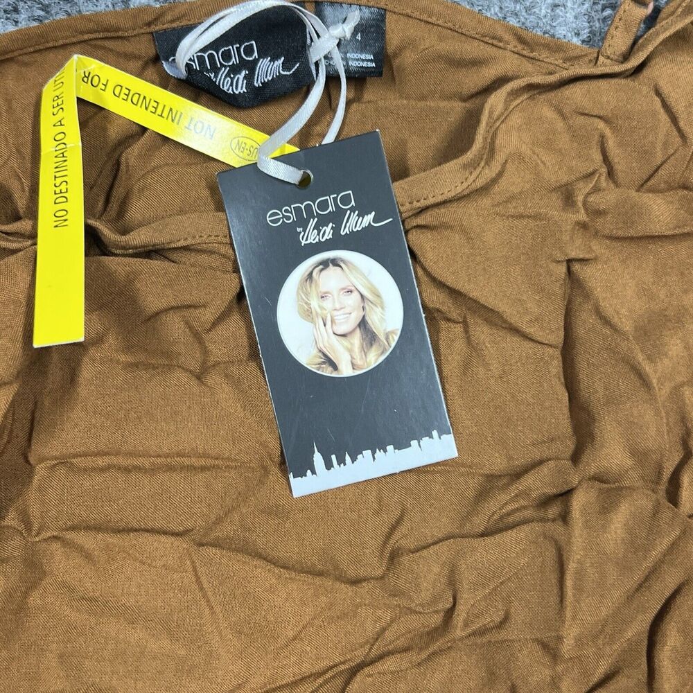 Esmara Camisole Heidi Klum‎ Womens Size 4 Brown Fashionable Tank Top Shirt - Picture 4 of 6